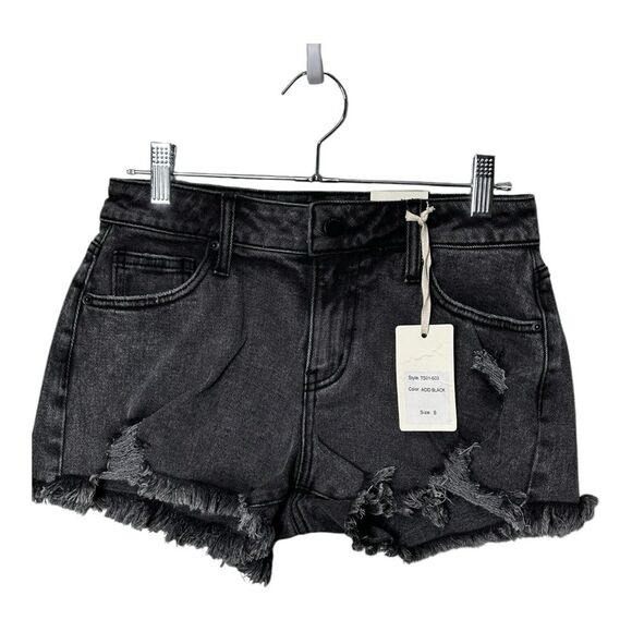NWT LTJ Letter to Juliet acid black size small denim shorts - Picture 2 of 9